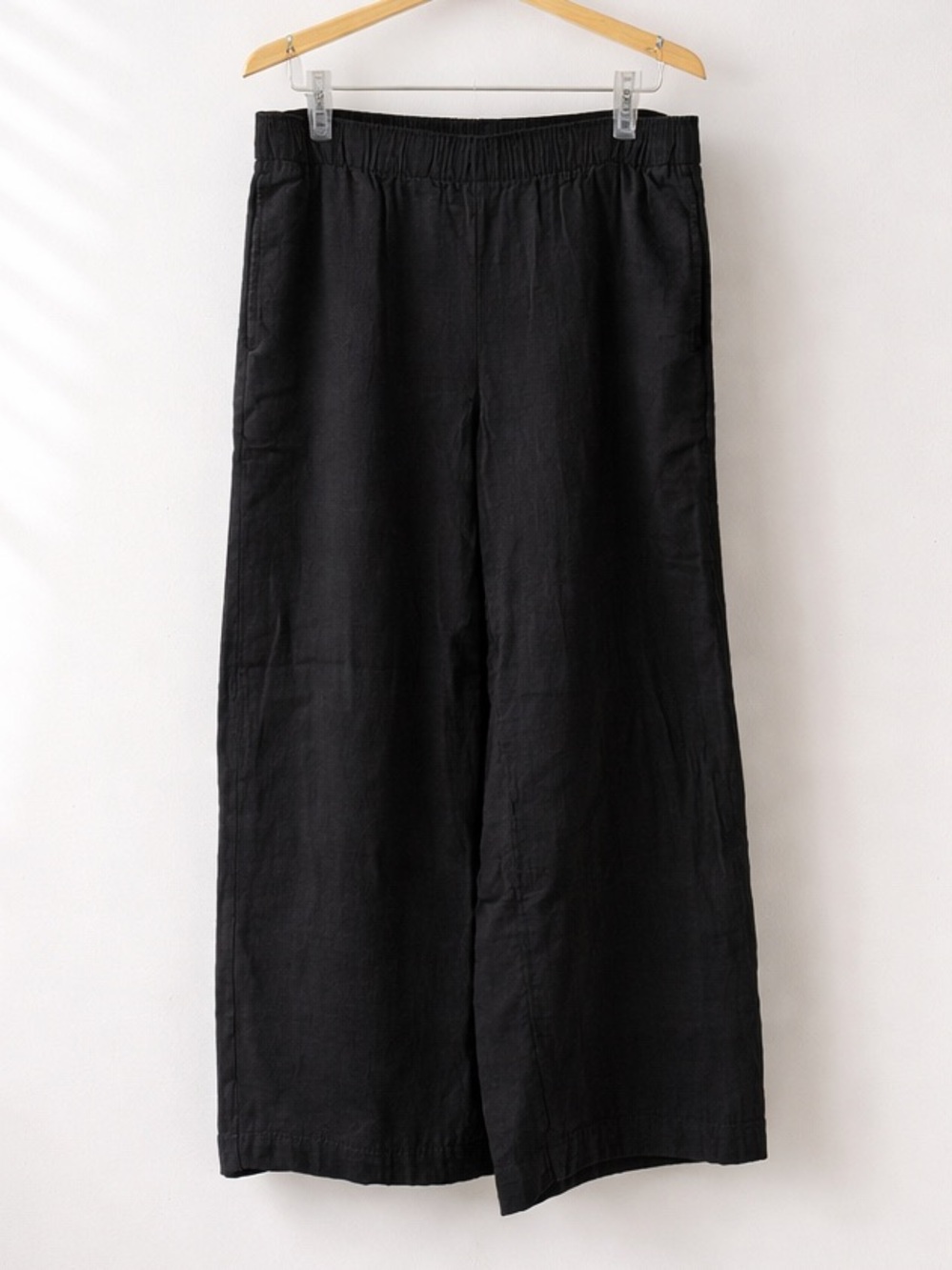 Old Navy Black High Rise Wide Leg Pants Comfort Waistband Size Large Breathable